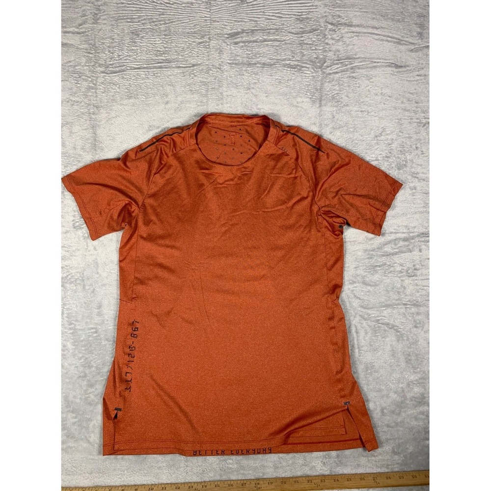 Lululemon Metal Vent Tech Short Sleeve Shirt Men's T-Shirt L Orange‎